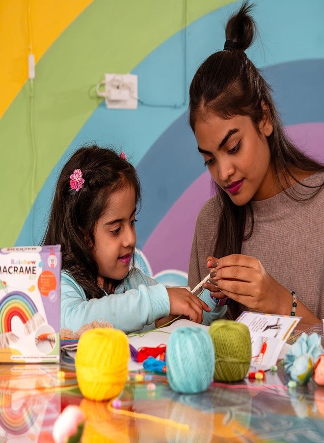 iCraft DIY Rainbow Macrame Kit for Kids & Adults - Craft & Decor, Includes Colored Cords, Glue, & Manual - Patience, Fine Motor Skills & Problem Solving - Age 8+ - Image 3